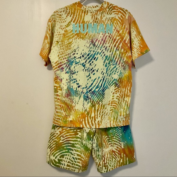 ADIDAS X PHARRELL WILLIAMS HUMAN RACE MMF BASKETBALL T SHIRT& SHORTS SET XS - Picture 3 of 10